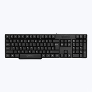 Zebronics USB Keyboard with Rupee Key, USB Interface and Retractable Stand - K20